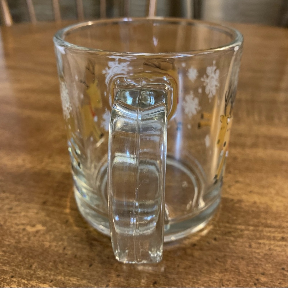Glass Reindeer Snowflake Christmas Mug - Picture 3 of 6